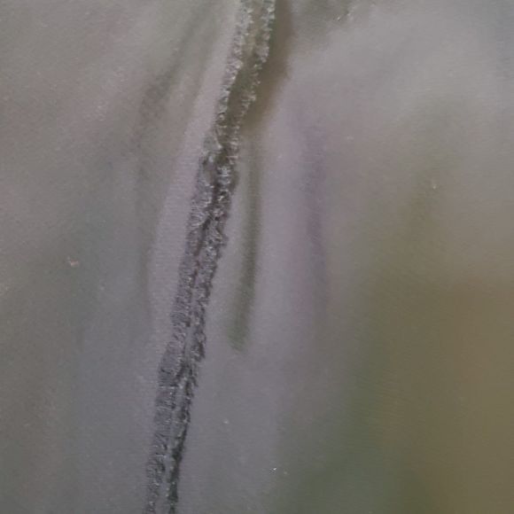 Annarita N. VTG Black Chiffon Wrap Midi Skirt Asymmetric Raw Trim Italy Sz 10 - Picture 3 of 9